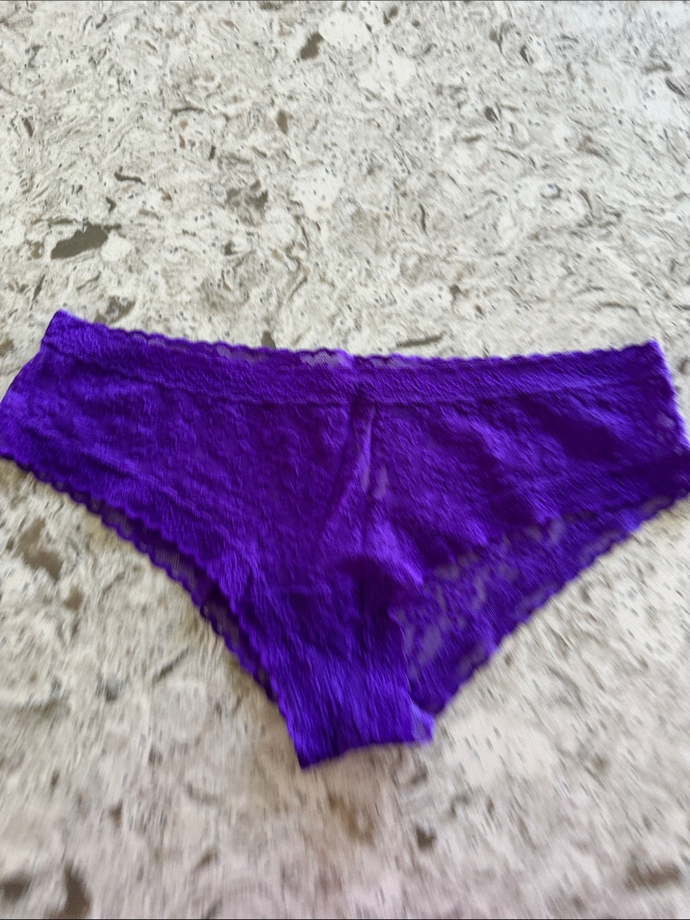LNC VICTORIA SECRET Purple Lace Bikini Briefs